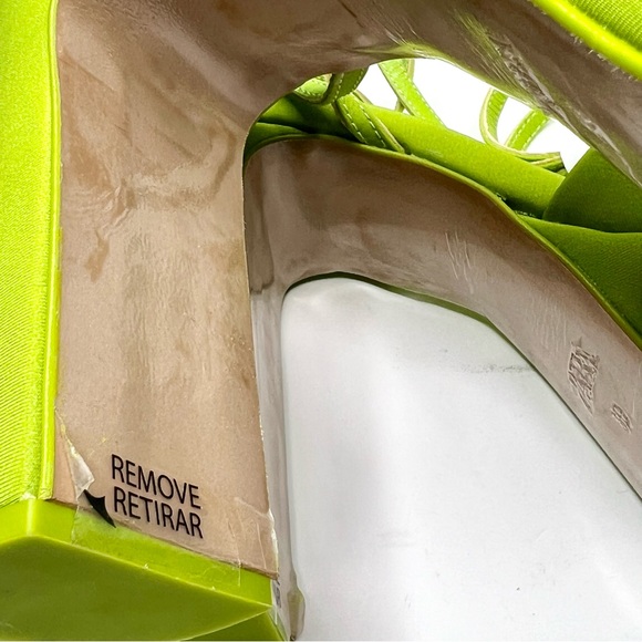 Zara Chunky Heeled Platform Shoes in Neon Green Size 39 - Picture 11 of 12